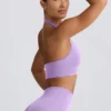 Define Luxe sport-BH med halterneck i lila Define Luxe sport-BH med halterneck i lila
