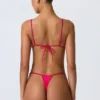 Delray Ruched Thong Bikinibyxor i hallonrosa Delray Ruched Thong Bikinibyxor i hallonrosa