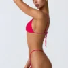 Delray Ruched Thong Bikinibyxor i hallonrosa Delray Ruched Thong Bikinibyxor i hallonrosa