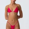 Delray Ruched Thong Bikinibyxor i hallonrosa Delray Ruched Thong Bikinibyxor i hallonrosa
