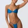 Delray Ruched Thong Bikinibyxor i Ocean Blue Delray Ruched Thong Bikinibyxor i Ocean Blue