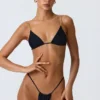 Delray Ruched Thong Bikinibyxor i svart Delray Ruched Thong Bikinibyxor i svart