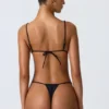 Delray Ruched Thong Bikinibyxor i svart Delray Ruched Thong Bikinibyxor i svart