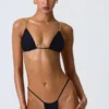 Delray Ruched Thong Bikinibyxor i svart Delray Ruched Thong Bikinibyxor i svart