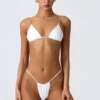Delray rynkad stringbikinibyxor i vitt Delray rynkad stringbikinibyxor i vitt