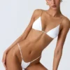 Delray rynkad stringbikinibyxor i vitt Delray rynkad stringbikinibyxor i vitt