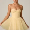 Dottie Tulle Corset Miniklänning i gult Dottie Tulle Corset Miniklänning i gult