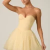 Dottie Tulle Corset Miniklänning i gult Dottie Tulle Corset Miniklänning i gult