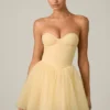 Dottie Tulle Corset Miniklänning i gult Dottie Tulle Corset Miniklänning i gult