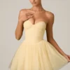 Dottie Tulle Corset Miniklänning i gult Dottie Tulle Corset Miniklänning i gult