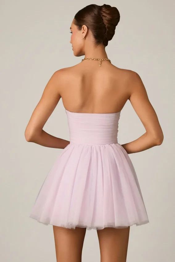 Dottie Tulle Corset Miniklänning i Lilac Dottie Tulle Corset Miniklänning i Lilac