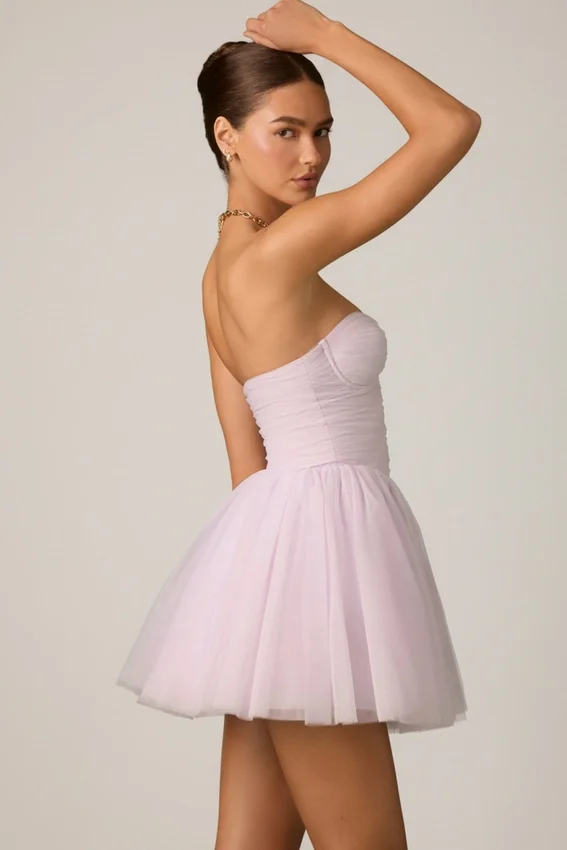 Dottie Tulle Corset Miniklänning i Lilac Dottie Tulle Corset Miniklänning i Lilac