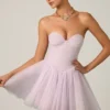 Dottie Tulle Corset Miniklänning i Lilac Dottie Tulle Corset Miniklänning i Lilac