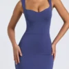 Dove Modal Sweetheart Neckline Bodycon Miniklänning i marinblått Dove Modal Sweetheart Neckline Bodycon Miniklänning i marinblått