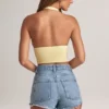 Drew Modal Halterneck Top i Lemon Sherbet Drew Modal Halterneck Top i Lemon Sherbet