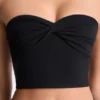 Edie Modal Twist-Front Bandeau Top i svart Edie Modal Twist-Front Bandeau Top i svart