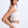 Edie Modal Twist-Front Bandeau Top i vitt Edie Modal Twist-Front Bandeau Top i vitt