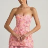 Eliselle Embellished Strapless Corset Miniklänning i rosa Eliselle Embellished Strapless Corset Miniklänning i rosa