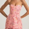 Eliselle Embellished Strapless Corset Miniklänning i rosa Eliselle Embellished Strapless Corset Miniklänning i rosa
