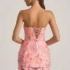 Eliselle Embellished Strapless Corset Miniklänning i rosa Eliselle Embellished Strapless Corset Miniklänning i rosa