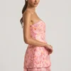Eliselle Embellished Strapless Corset Miniklänning i rosa Eliselle Embellished Strapless Corset Miniklänning i rosa