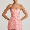 Eliselle Embellished Strapless Corset Miniklänning i rosa Eliselle Embellished Strapless Corset Miniklänning i rosa