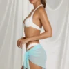 Elvire sarong med knytband i sidorna i aquablått Elvire sarong med knytband i sidorna i aquablått