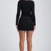 Emry Modal Ruched Long-Sleeve Top i svart Emry Modal Ruched Long-Sleeve Top i svart