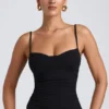 Esme Modal Ruched Layered Tank Top i svart Esme Modal Ruched Layered Tank Top i svart