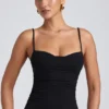 Esme Modal Ruched Layered Tank Top i svart Esme Modal Ruched Layered Tank Top i svart