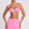 Estelle vinyl-bralette med bygel i rosa Estelle vinyl-bralette med bygel i rosa