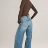 Faedra-jeans med dragsko och raka ben i mellantvätt Faedra-jeans med dragsko och raka ben i mellantvätt
