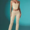 Fallon Petite Embellished Lace Low Rise Trousers i Ivory Fallon Petite Embellished Lace Low Rise Trousers i Ivory