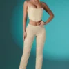 Fallon Petite Embellished Lace Low Rise Trousers i Ivory Fallon Petite Embellished Lace Low Rise Trousers i Ivory