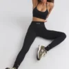 FlexiRib-leggings med hög midja i svart FlexiRib-leggings med hög midja i svart