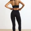 FlexiRib-leggings med hög midja i svart FlexiRib-leggings med hög midja i svart