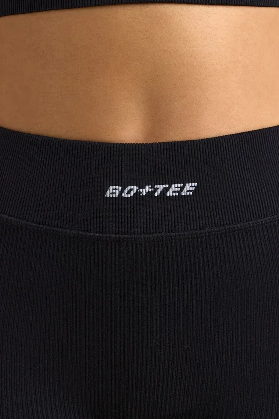 FlexiRib-leggings med hög midja i svart FlexiRib-leggings med hög midja i svart