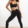 FlexiRib-leggings med hög midja i svart FlexiRib-leggings med hög midja i svart