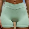 FlexiRib-minishorts med hög midja i grönt FlexiRib-minishorts med hög midja i grönt