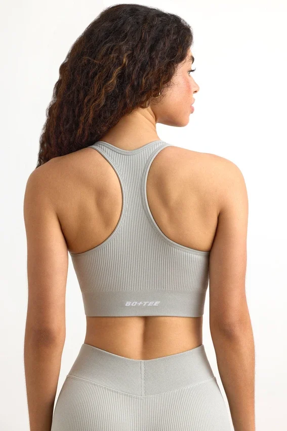 FlexiRib Racerback-sport-BH i grått FlexiRib Racerback-sport-BH i grått