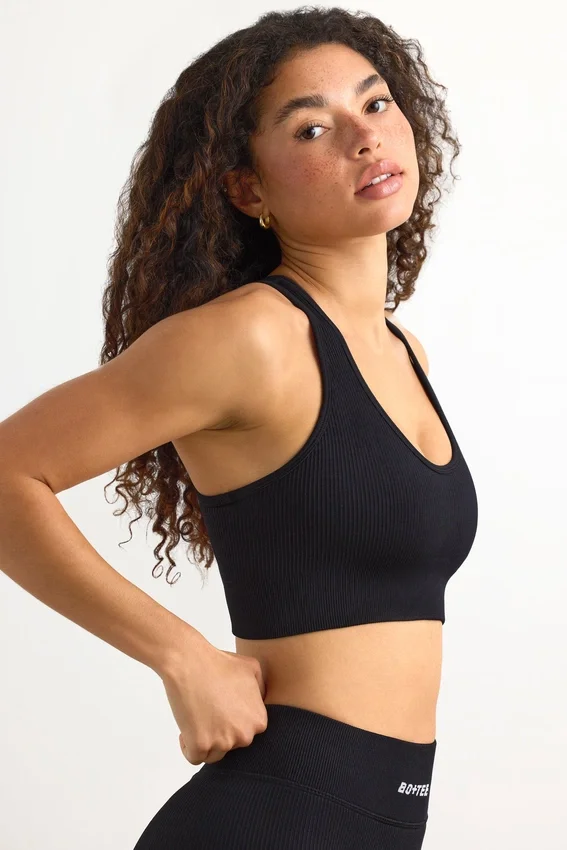 FlexiRib Racerback Sports Bra i svart FlexiRib Racerback Sports Bra i svart