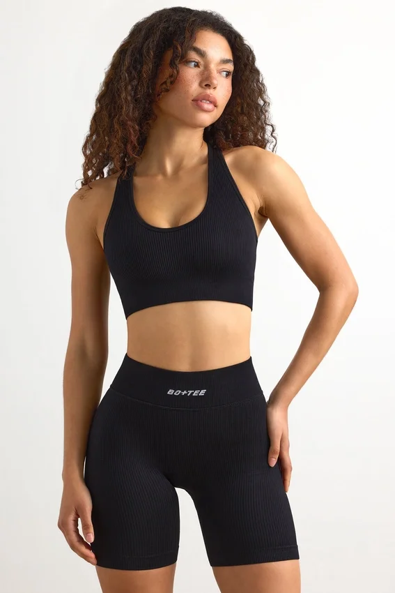 FlexiRib Racerback Sports Bra i svart FlexiRib Racerback Sports Bra i svart