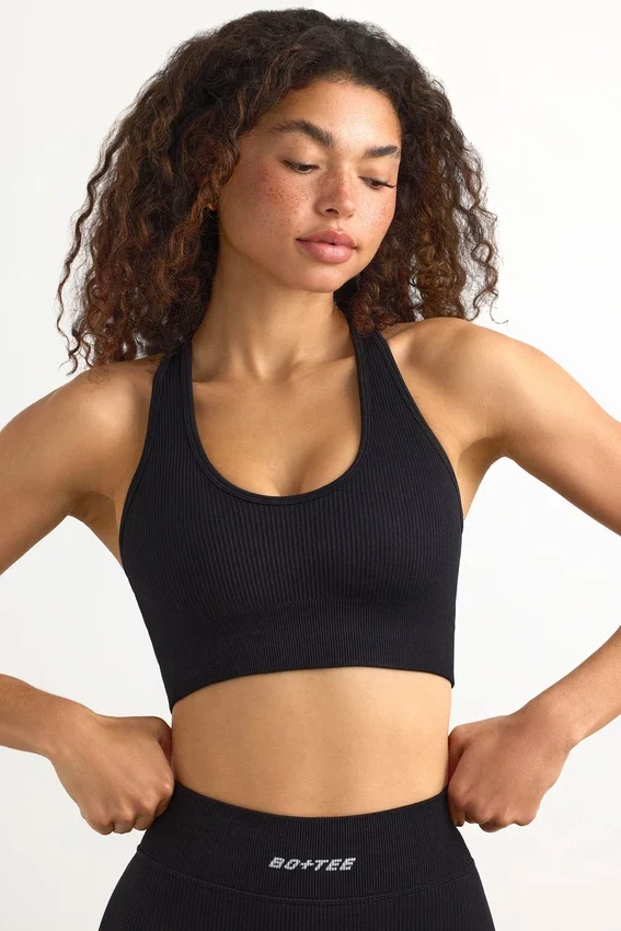 FlexiRib Racerback Sports Bra i svart FlexiRib Racerback Sports Bra i svart