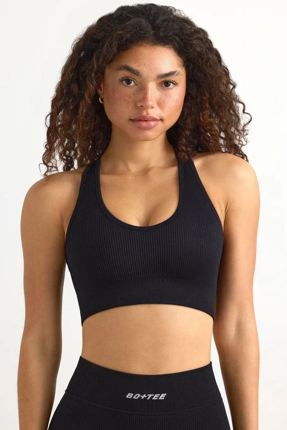 FlexiRib Racerback Sports Bra i svart FlexiRib Racerback Sports Bra i svart