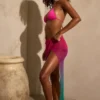 Gelato Ruched Midi Sarong i grönt mönster Gelato Ruched Midi Sarong i grönt mönster
