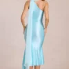 Giada Midaxi-klänning med scarf-detalj i mjuk aqua Giada Midaxi-klänning med scarf-detalj i mjuk aqua