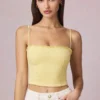 Hania Modal Broderie Anglaise Camisole-top i citrongult Hania Modal Broderie Anglaise Camisole-top i citrongult