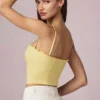 Hania Modal Broderie Anglaise Camisole-top i citrongult Hania Modal Broderie Anglaise Camisole-top i citrongult
