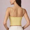 Hania Modal Broderie Anglaise Camisole-top i citrongult Hania Modal Broderie Anglaise Camisole-top i citrongult