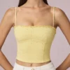 Hania Modal Broderie Anglaise Camisole-top i citrongult Hania Modal Broderie Anglaise Camisole-top i citrongult